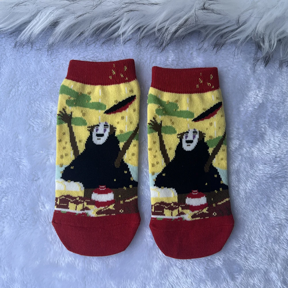 Calcetines de Anime Big Cat Calcifer calcetines de dibujos animados Primavera Verano estudiantes usando accesorio medio transparente Cass calcetines mujeres EU35-37