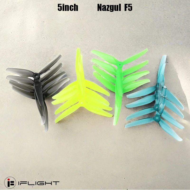 2 Paar IFlight Nazgul F5/5140 5 Zoll 3-Blatt-/Tri-Blatt-Propeller mit 5 mm Befestigungsloch für FPV Racing Freestyle 5-Zoll-Drohnen