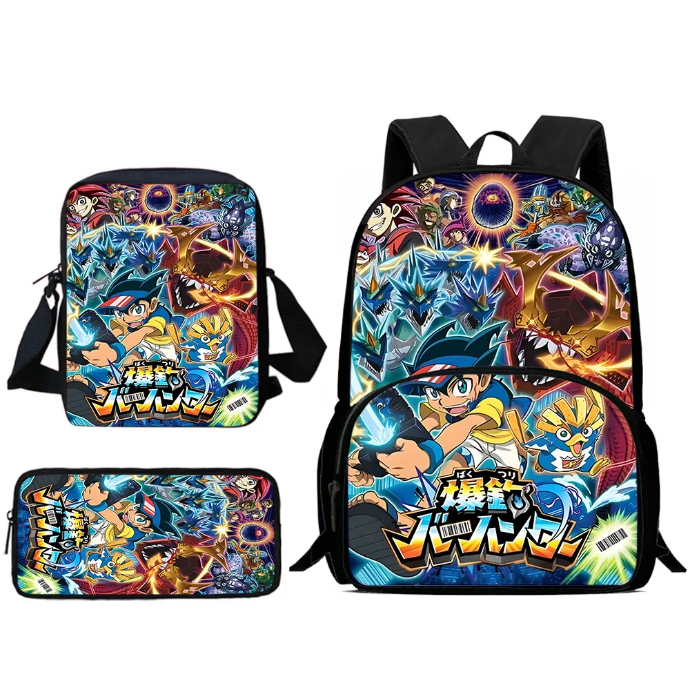 Child Backpacks Anime Beyblades Shoulder Bag Pencil Case Pupil Large Capacity School Bags for Boys Girls Best Gift
