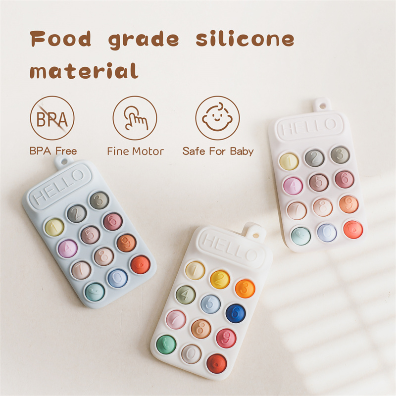 Mordedor para teléfono de bebé, juguete para teléfono, chupete para dormir, pulsera con Clip, juguetes de simulación para teléfono, juguete educativo de aprendizaje temprano, regalos para niños