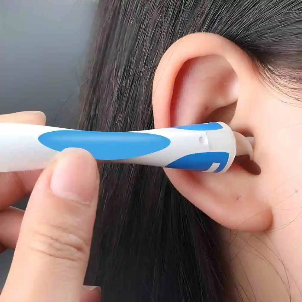 Strumento per la rimozione del cerume Detergente per le orecchie con silicone morbido 16 punte di ricambio semplicemente per afferrare l'estratto del cerume