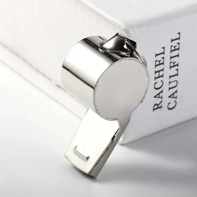 ロープ、スポーツホイッスル、耐摩耗性、ポータブル、ステンレス鋼、リファリーメタルホイッスルを備えたプロのloud金属ホイッスル