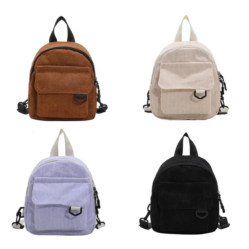 Mini zaino casual da donna in tinta unita, compatto, semplice, resistente per i viaggi