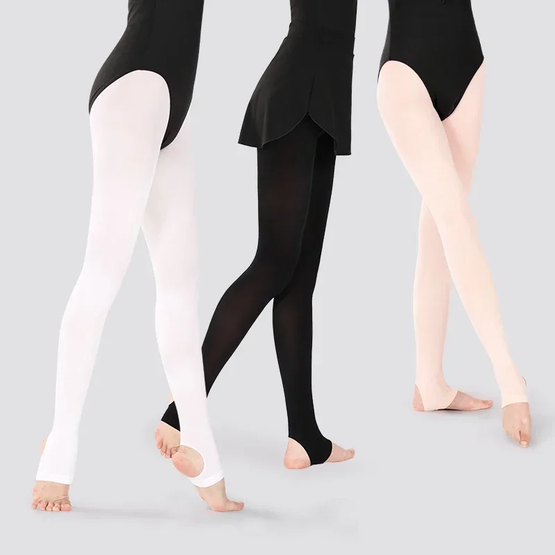 Collant da balletto Collant con staffa da ballo Calze da balletto per donna Ragazza Skate Dance Collant da ginnastica Collant 60D