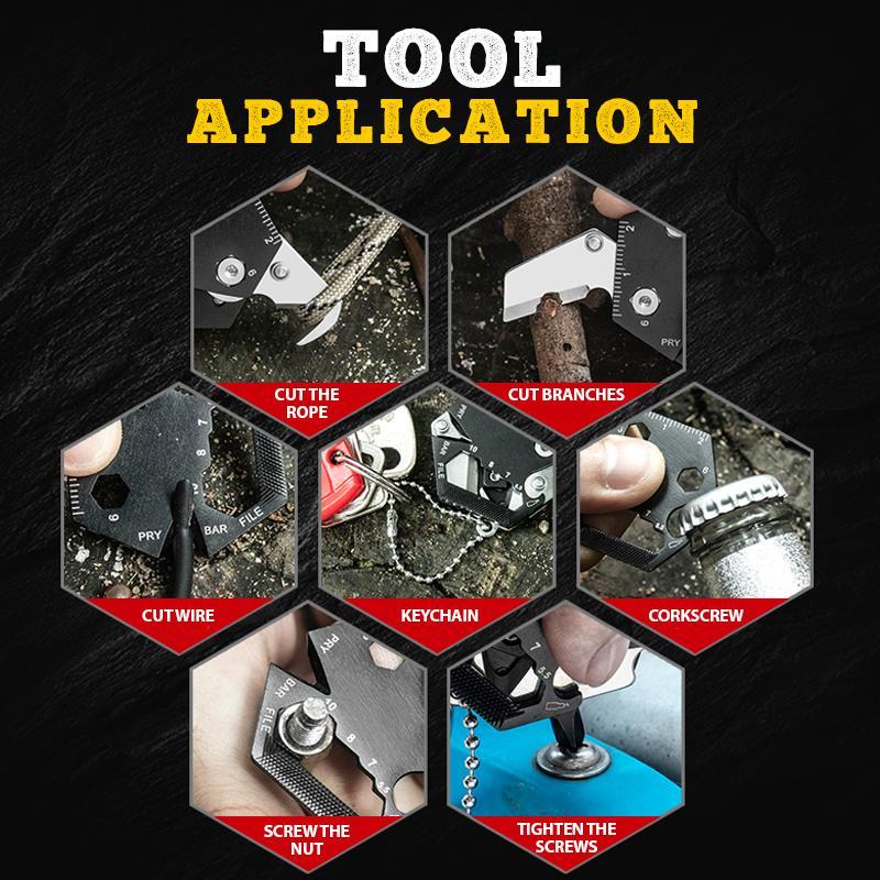 Pièce hexagonale multifonctionnelle pour l'extérieur, outil EDC, couteau à monnaie pliant, porte-clés, tournevis, poche pliable, Mini attrezzi coltello pour pipi