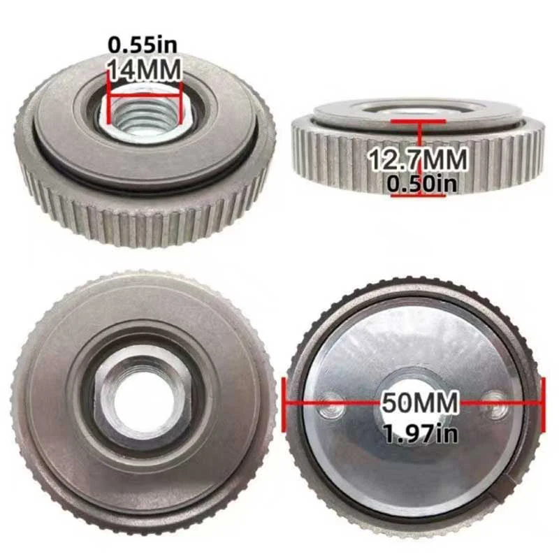 M10 M14 5/8''-11 Angle Grinder Flange Nut Inner Outer Quick Release Locking Nut Replace For Bosch Metabo Milwaukee Makita Dewalt