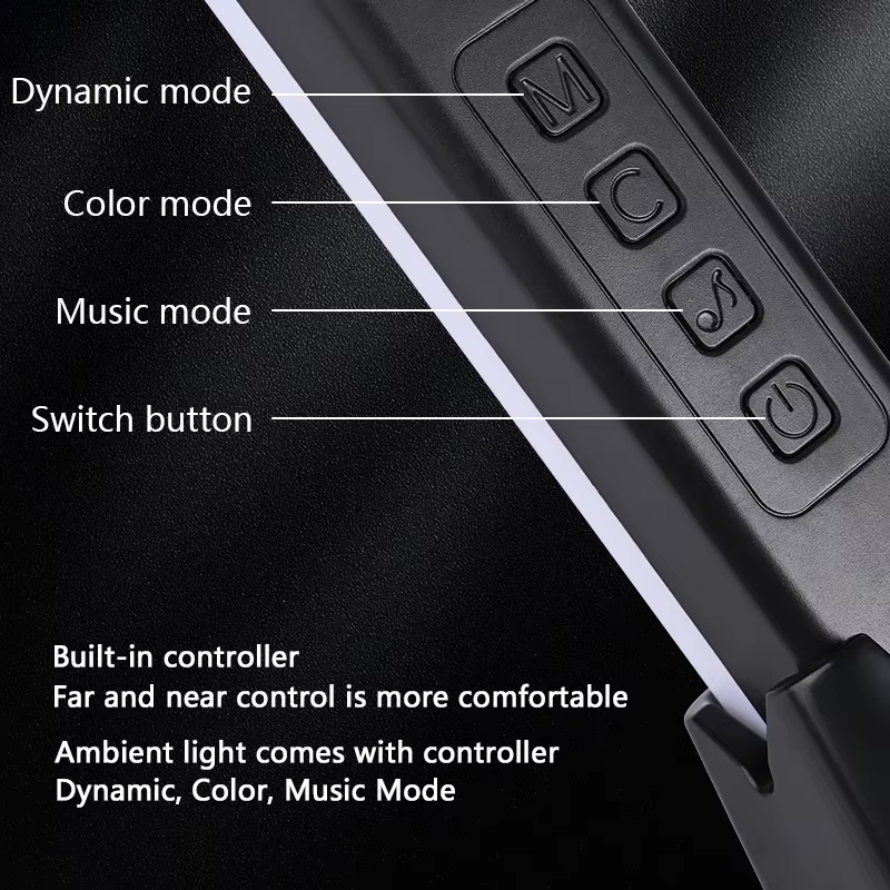 USB LED Light Bar RGB Color Changing TV Backlight Remote Symphony Atmosphere Light Strips Music Rhythm Ambient Pickup Lamp Decor