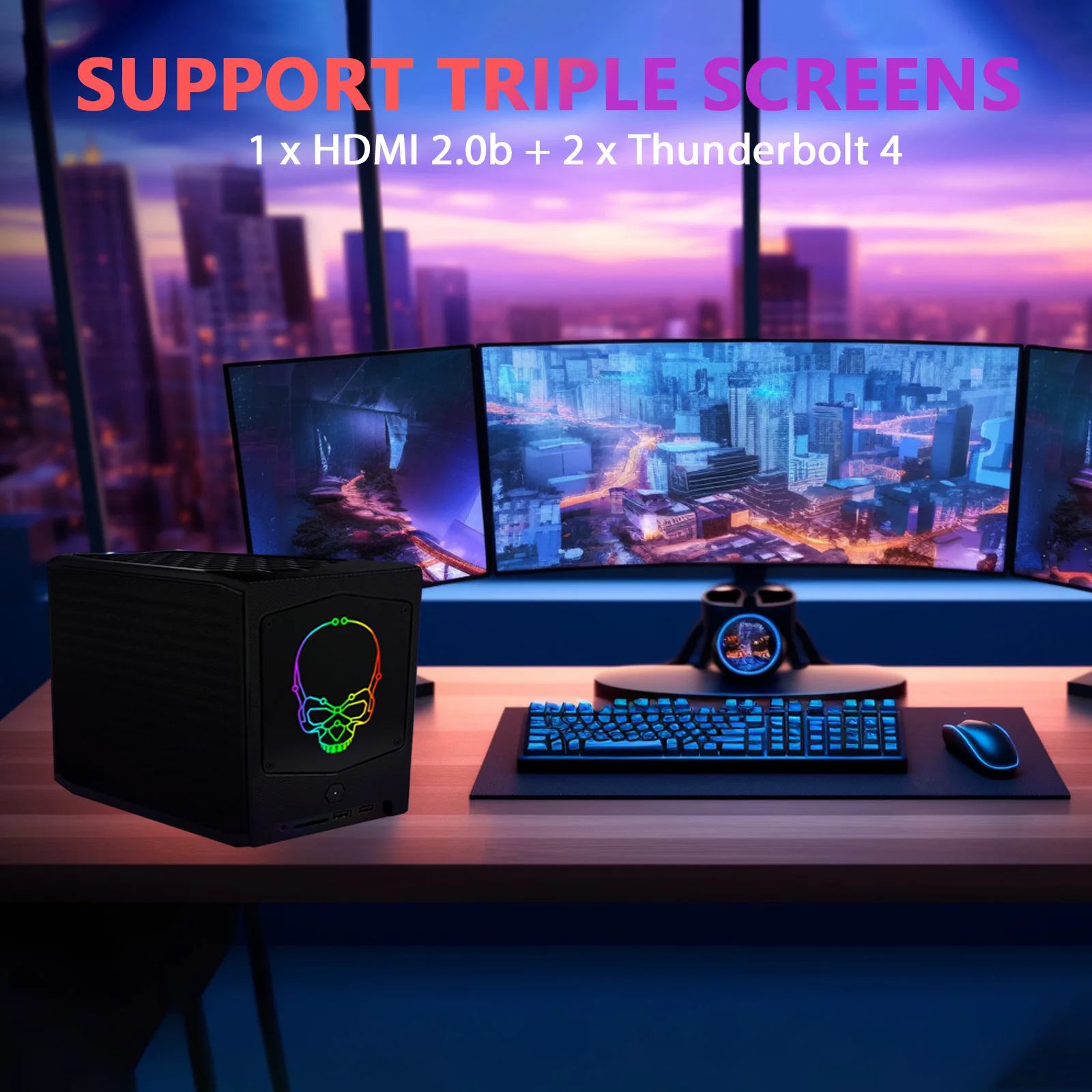 Intel NUC 11 Extreme Gaming PC Desktop Intel Core i9-11900KB Up to 4.9GHz DUAL RTX4060 O8G V2 16GB RAM 1TB SSD 650W 80PLUS Win11