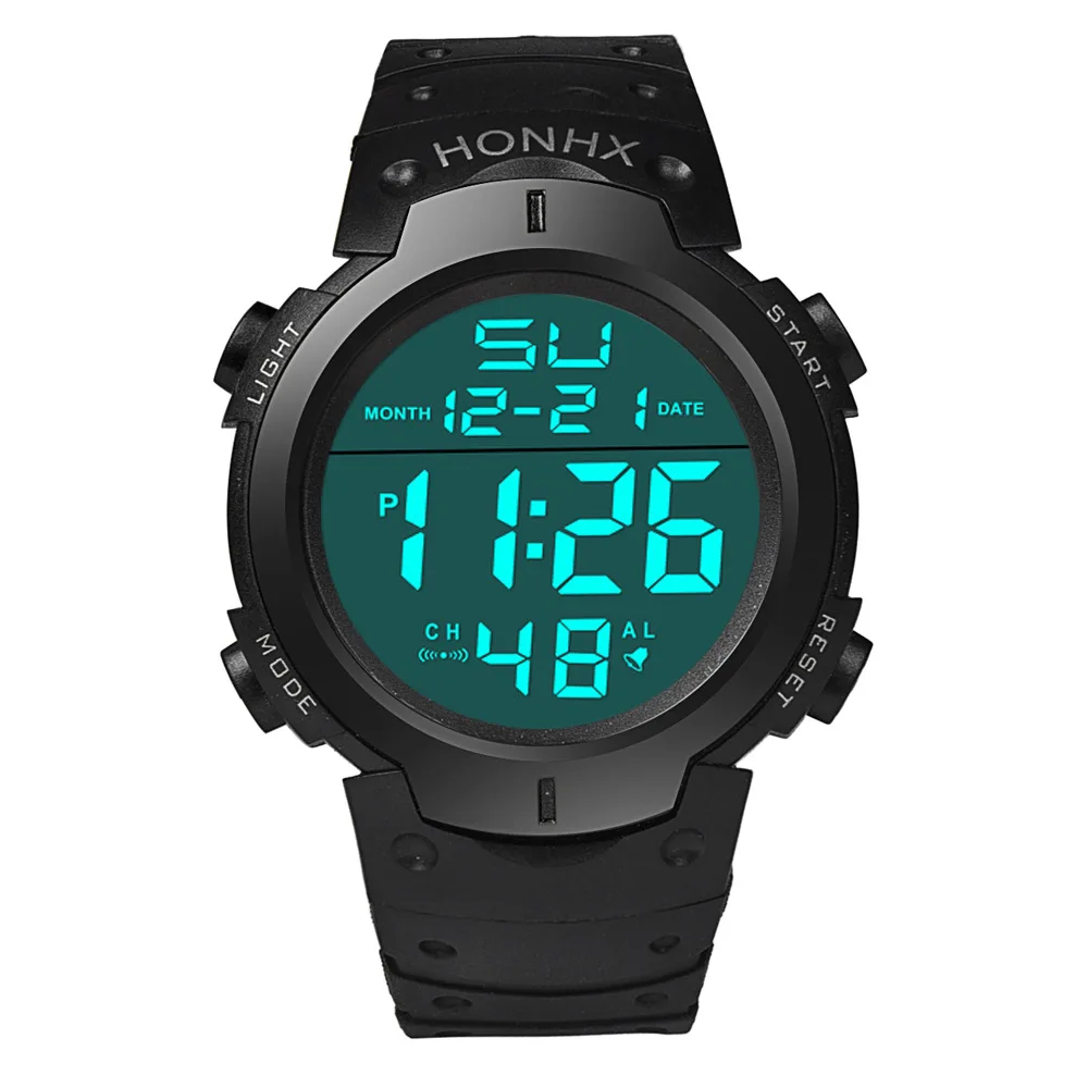 Relojes deportivos LED para hombre, Reloj Digital de marca superior para hombre, Reloj electrónico multifuncional de goma para hombre, Reloj electrónico para cronometraje de atleta