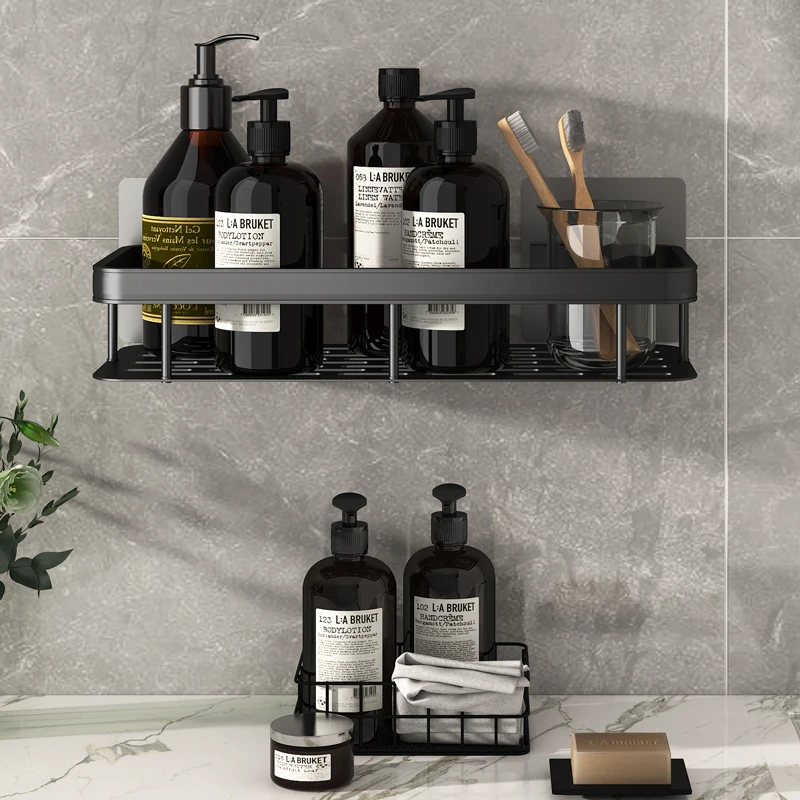 Badkamer Plank zonder spijker Douche Hoekplank Aluminium Shampoo Plank Douche Organizer Badkameraccessoires