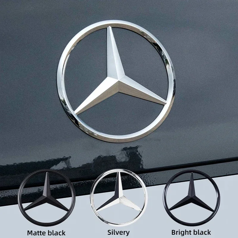 Etiqueta traseira do emblema do tronco do carro do ABS, decalque para Mercedes Benz S320, W164, W203, W204, W168, C180, E320, A200, CLA, CLK, CLS, ML, 9cm