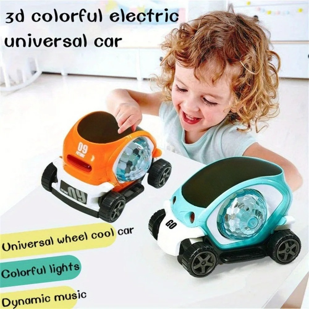 Brinquedo do carro giratório para crianças, Brinquedo do veículo giratório, 360 ° Flips com luzes, música, automático, brinquedos de carro elétrico para crianças, presente de aniversário para meninos e meninas