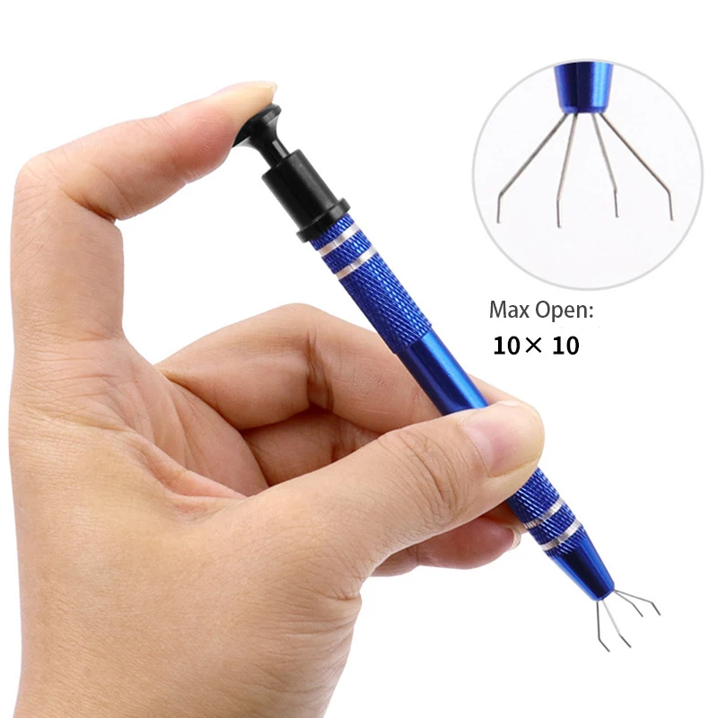 Extractor de Chip IC, recogedor de tornillos, componente electrónico, condensador, tornillo de agarre, piezas de precisión, herramienta de mano de reparación de pinza