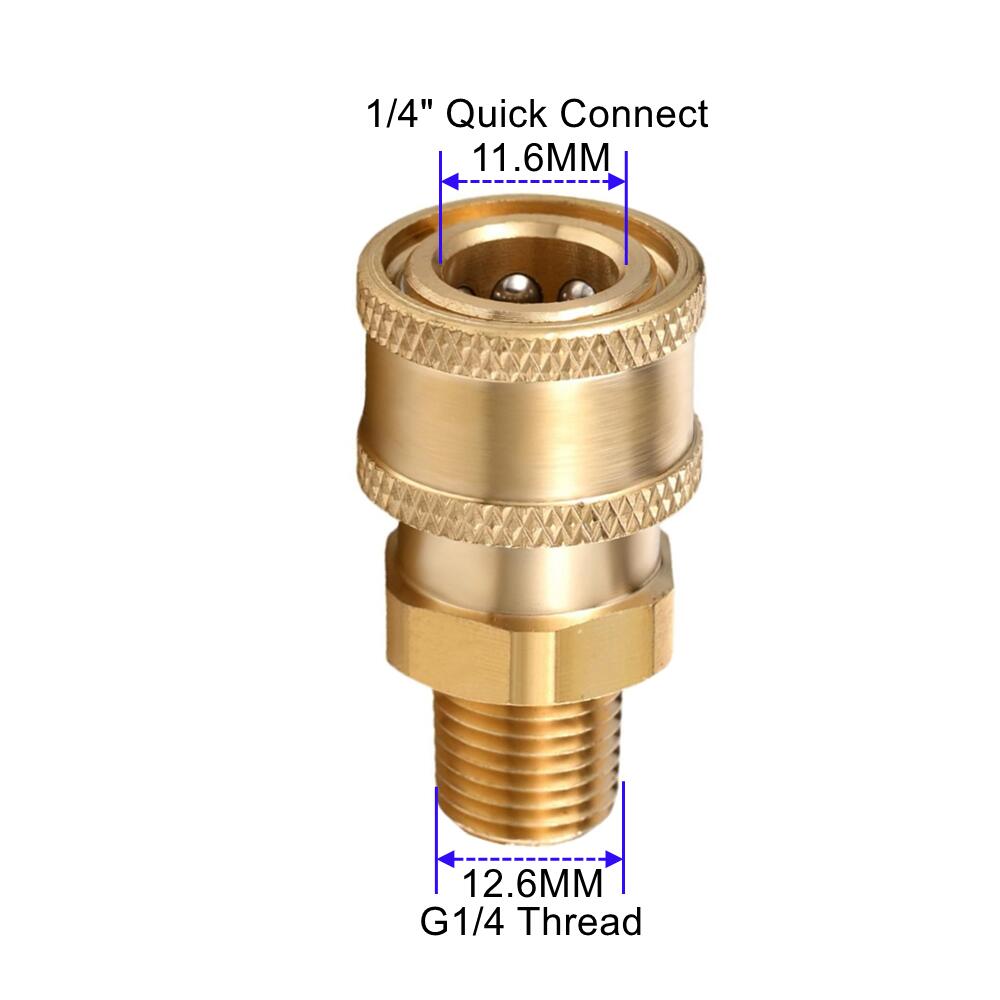 High Pressure Washer Nozzle 1/4" Quick Plug Connector Coupler With G1/4 Male Female Thread Fitting Adaptor