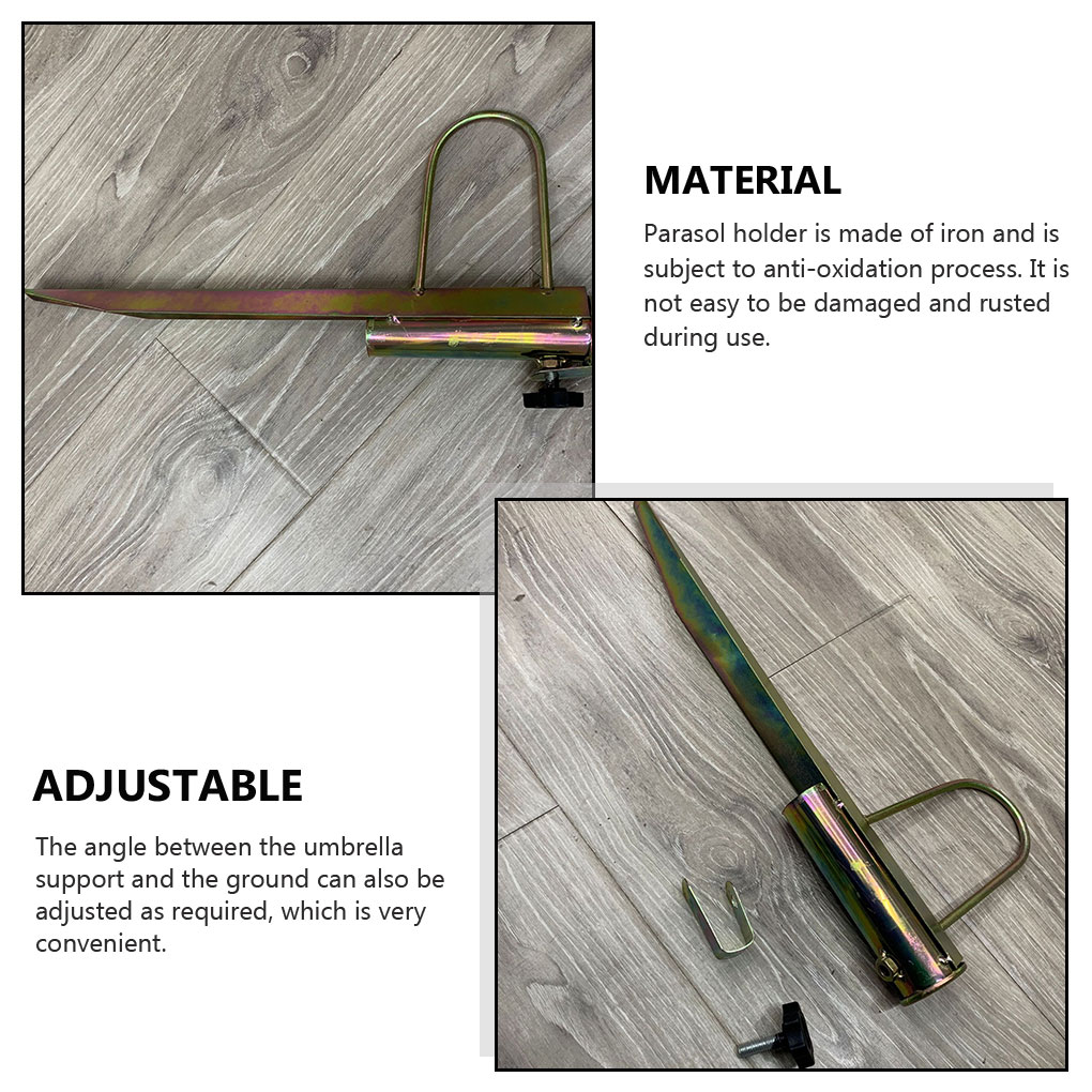 Soporte de sombrilla de playa ajustable, cubierta de Patio, valla de jardín, Camping al aire libre, sombra de sol, soporte de sombrilla, Verano