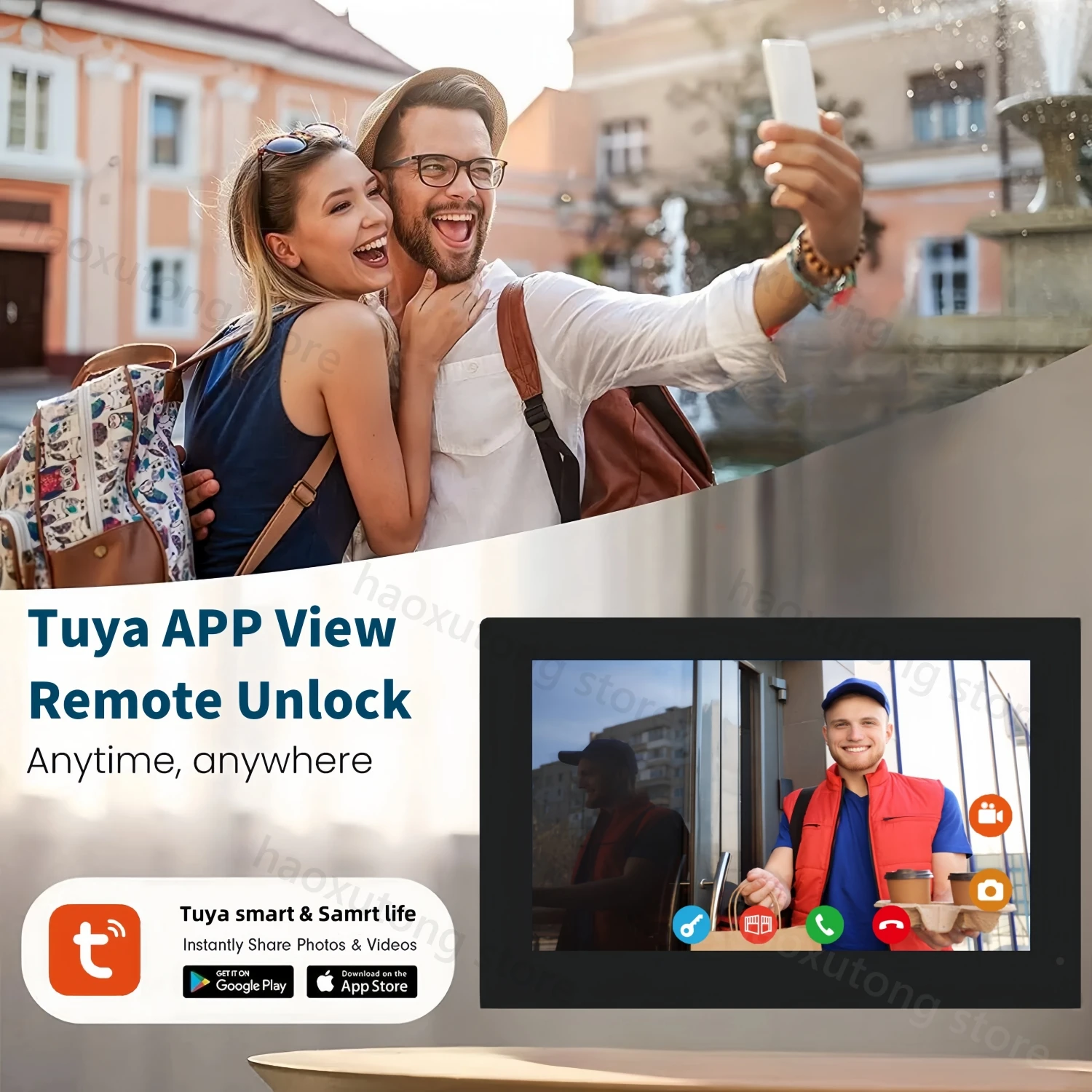2 Wires Digital Video Intercom System 7/10 Inch Wireless WIFI Video Doorphone Tuya Smart WIFI Doorbell Camera for home Apartment