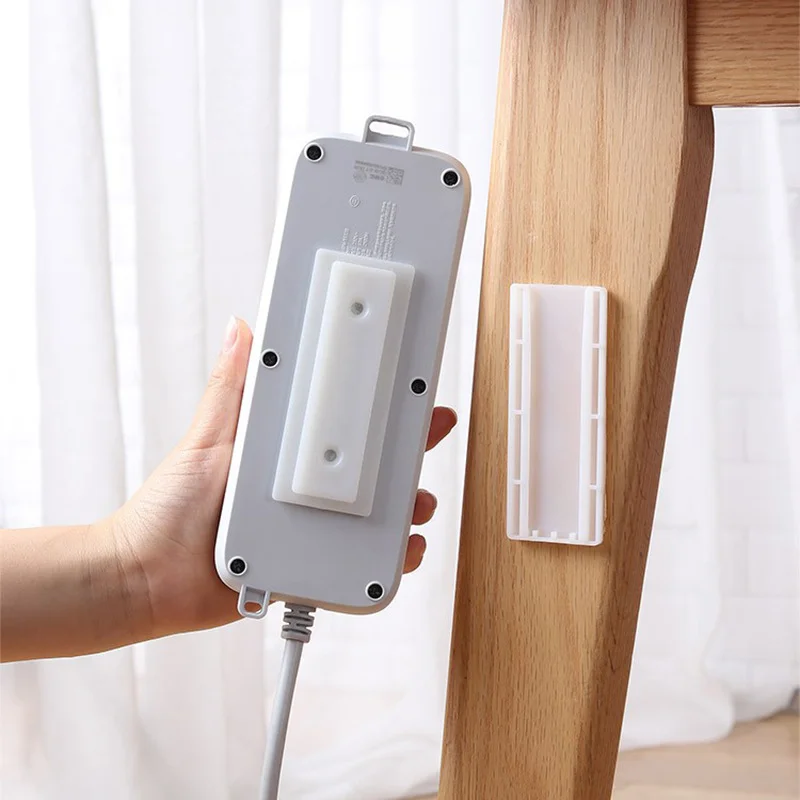 Tự Dính Để Bàn Ổ Cắm Fixer Cáp Nhà Tổ Chức Treo Tường Công Suất Dải Giá Đỡ Fixator Cắm Rời Treo Tường gắn Fixer