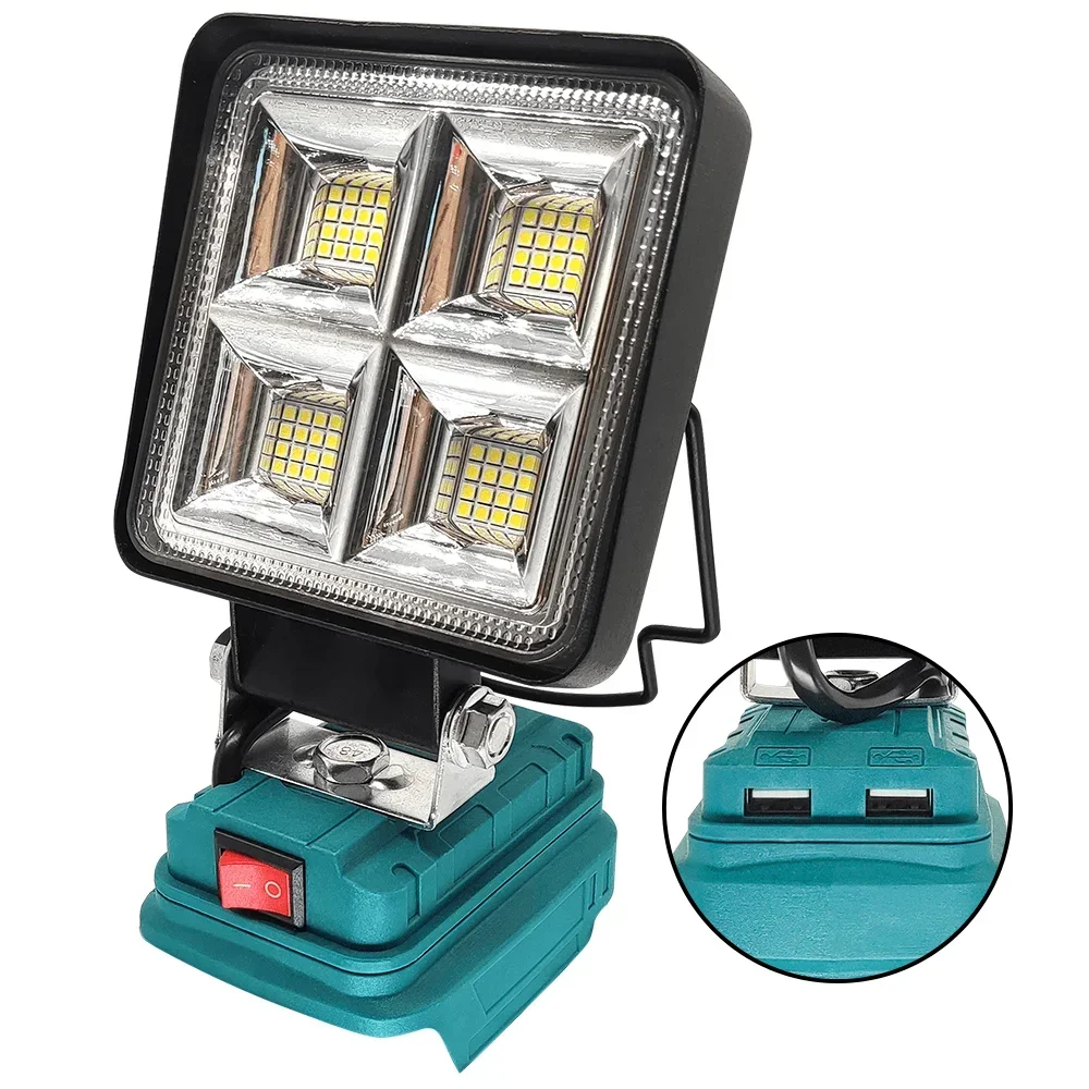 PATUOPRO 64 LED luz de trabajo inalámbrica 4 "foco para lugar de trabajo linterna recargable de mano para batería Makita de 18V (sin batería)