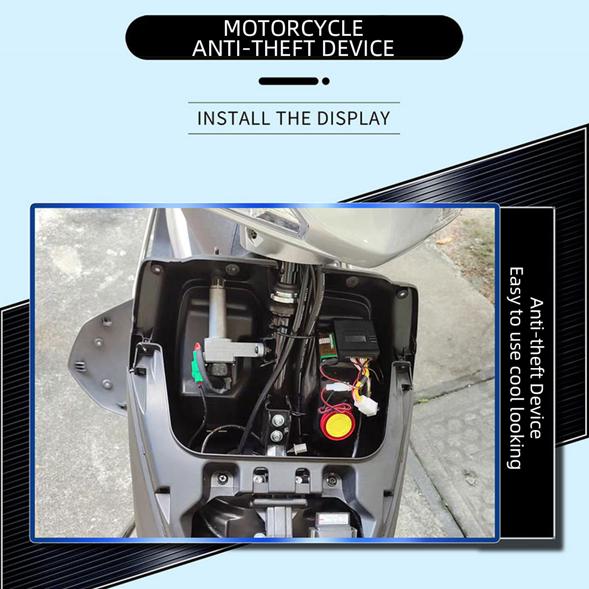 1 Set Universal Motorrad Alarm System Einweg mit Motor Starten Fernbedienung Schlüsselanhänger 12 V mit Überlastschutz