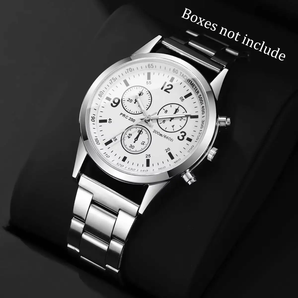 Relógio Quartz Aço Inoxidável para Homens, Relógios De Negócios, Banda