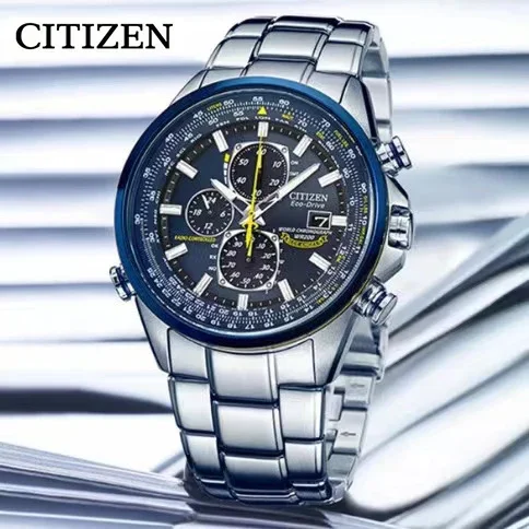 CITIZEN Nam Đồng Hồ Sang Trọng Xu Hướng Thạch Anh Lịch Chống Thấm Nước Đa Chức Năng Lạ Mắt Tròn Dây Đồng Hồ Tự Động