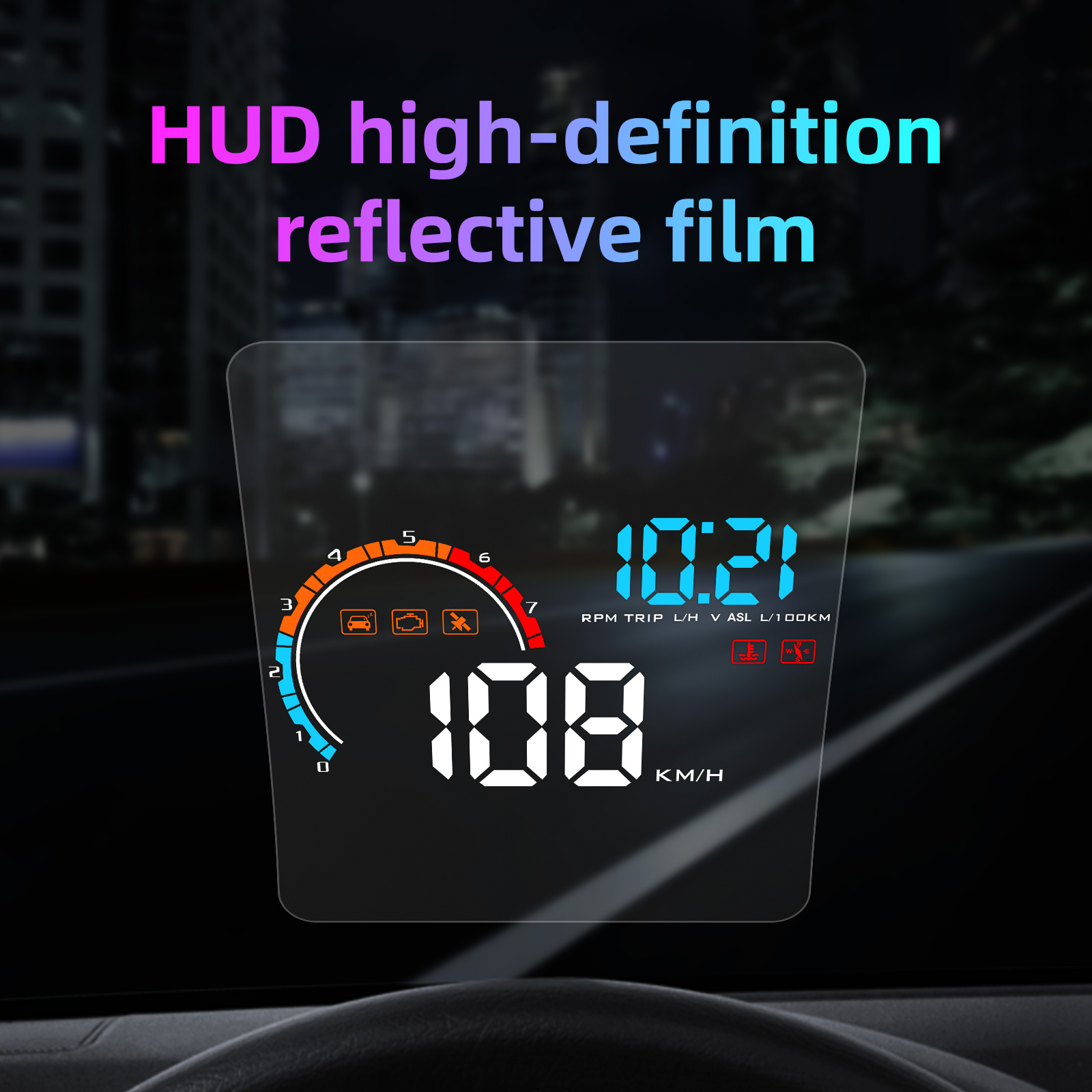Auto HUD Reflektierende Film Head Up Display System Film Windschutzscheibe Bildschirm Transparent Display Aufkleber Auto Zubehör 150X125mm