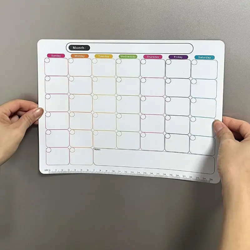 Monthly Planner Whiteboard Record Message Board Memo Pad Magnetic Refrigerator Dry Erase Calendar Kitchen Fridge Decor