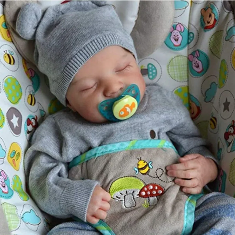 19-Zoll-Levi-Reborn-Baby, realistischer Vinyl-Körper, Alive LoL Bebe, für Neugeborene, fertige, mit Haar bemalte Puppe, Kinder, Mädchen, Geschenkpuppen