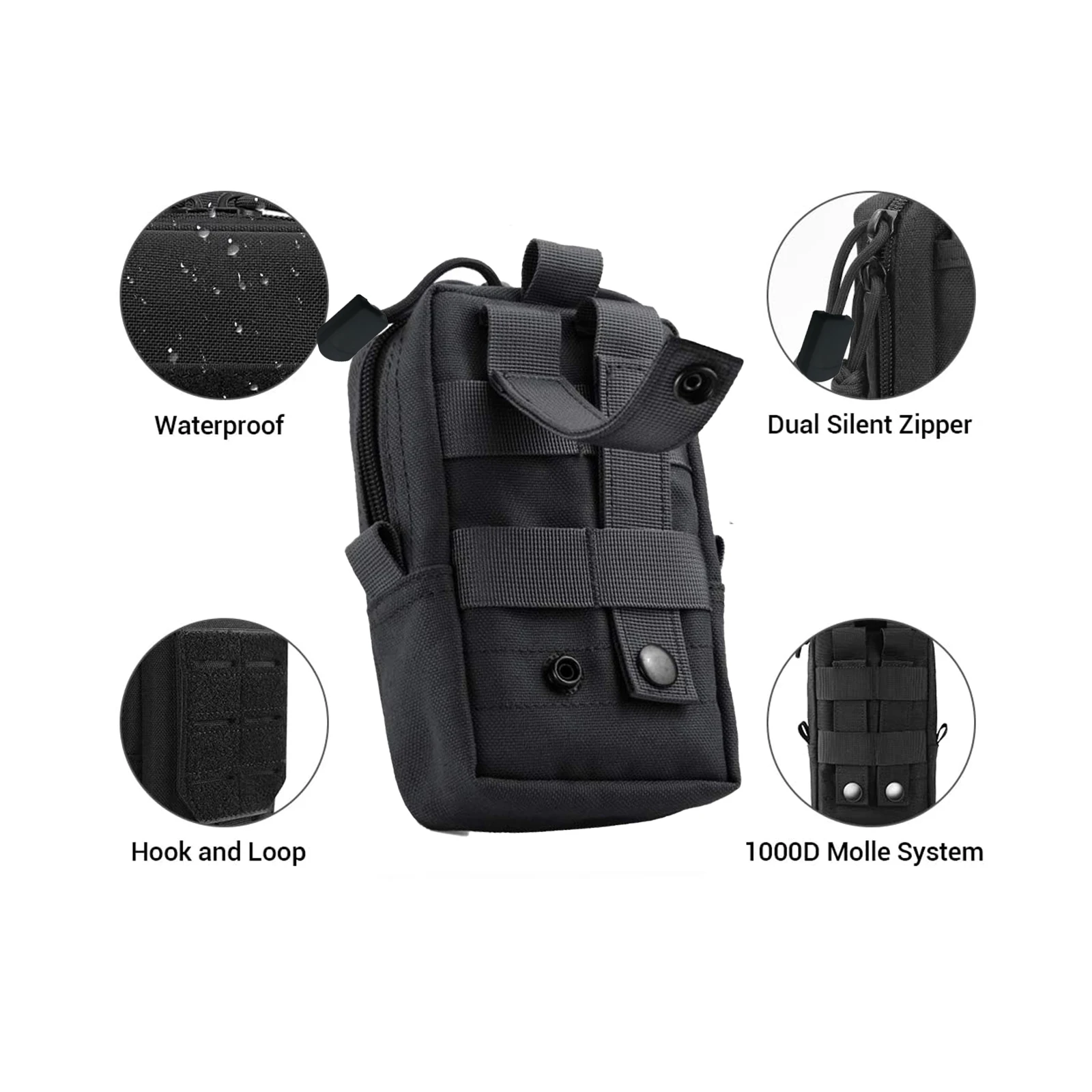 전술 Molle 주머니 허리 가방 야외 남자 EDC 도구 가방 유틸리티 가제트 주최자 조끼 팩 지갑 휴대 전화 케이스