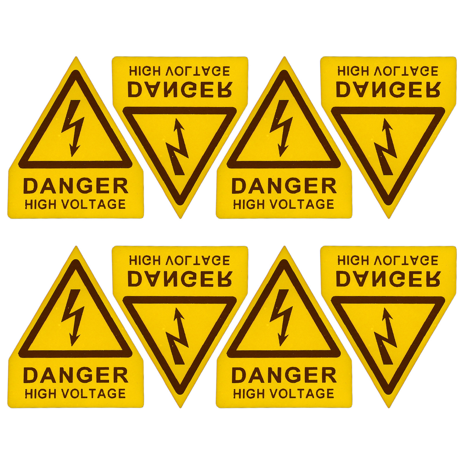 6 шт., высоковольтные знаки опасности, предупреждающие этикетки для безопасности электрооборудования, промышленная наклейка, панель, желтый треугольник