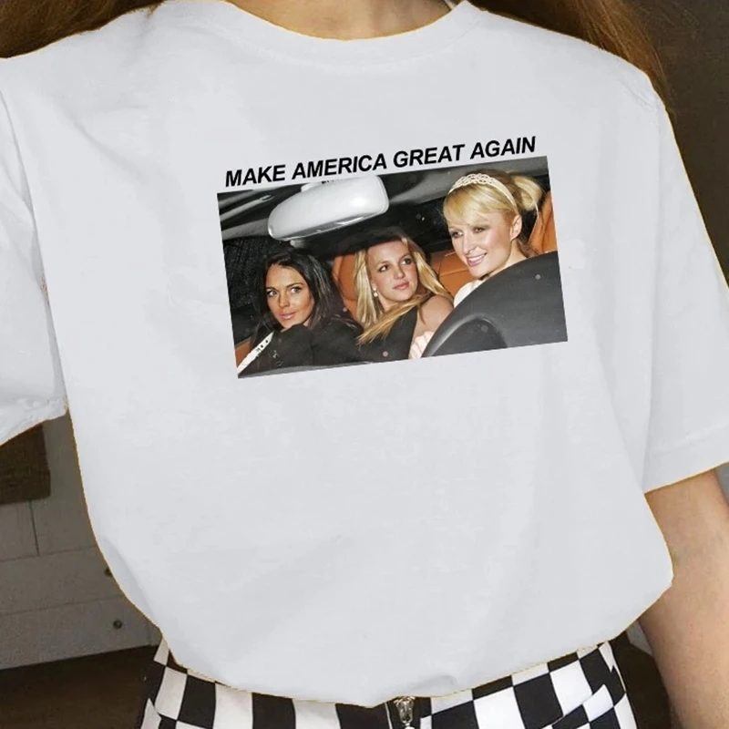 新しいスタイル Tシャツブリトニー米国を再び偉大にする Tシャツファッション Tシャツ夏カジュアルトップス Unsiex おかしい旅行 Tシャツストリート