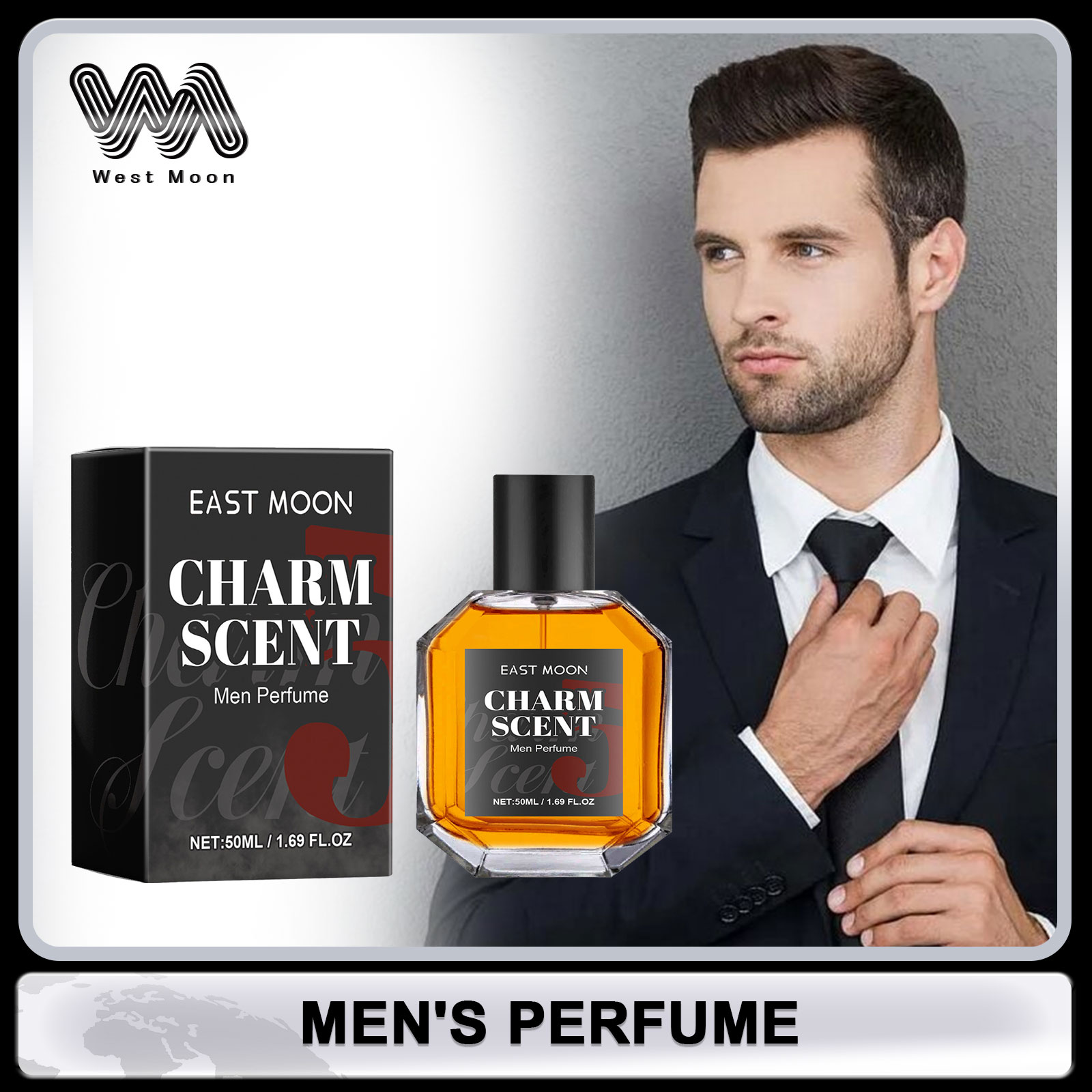 Perfume de sândalo de longa duração, fragrância de madeira clara, show encantador, flertando, feromônio, óleo de perfume masculino, spray corporal sem estimulação