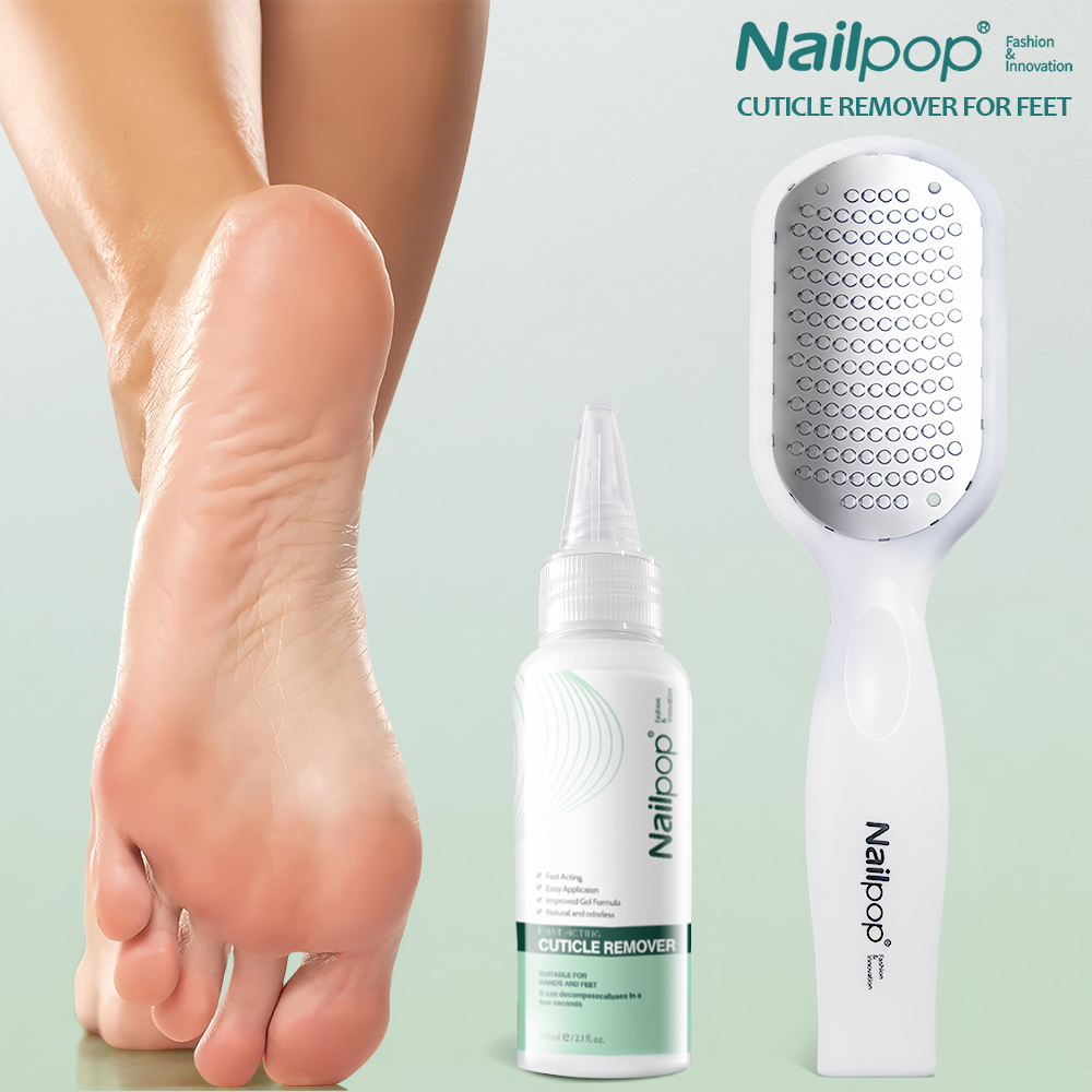 Nailpop-eliminador de callos profesional para pies, Gel Extra fuerte y escofina, Kit de lima para pies, producto para eliminar la piel muerta, tacones agrietados, piel seca
