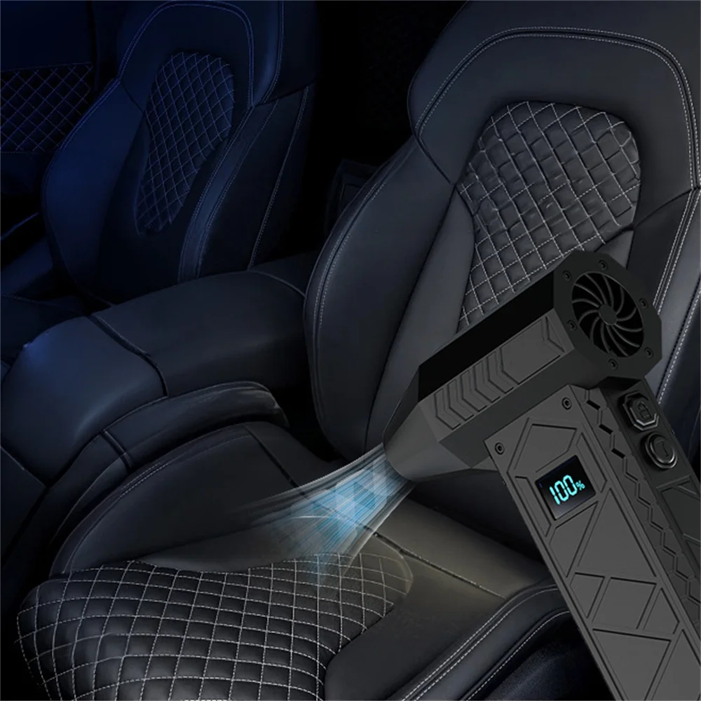 180000 Rpm mini turbo jet ventilador espanador de ar elétrico velocidade do vento ajustável turbo ventilador violento recarregável com luz limpeza do carro