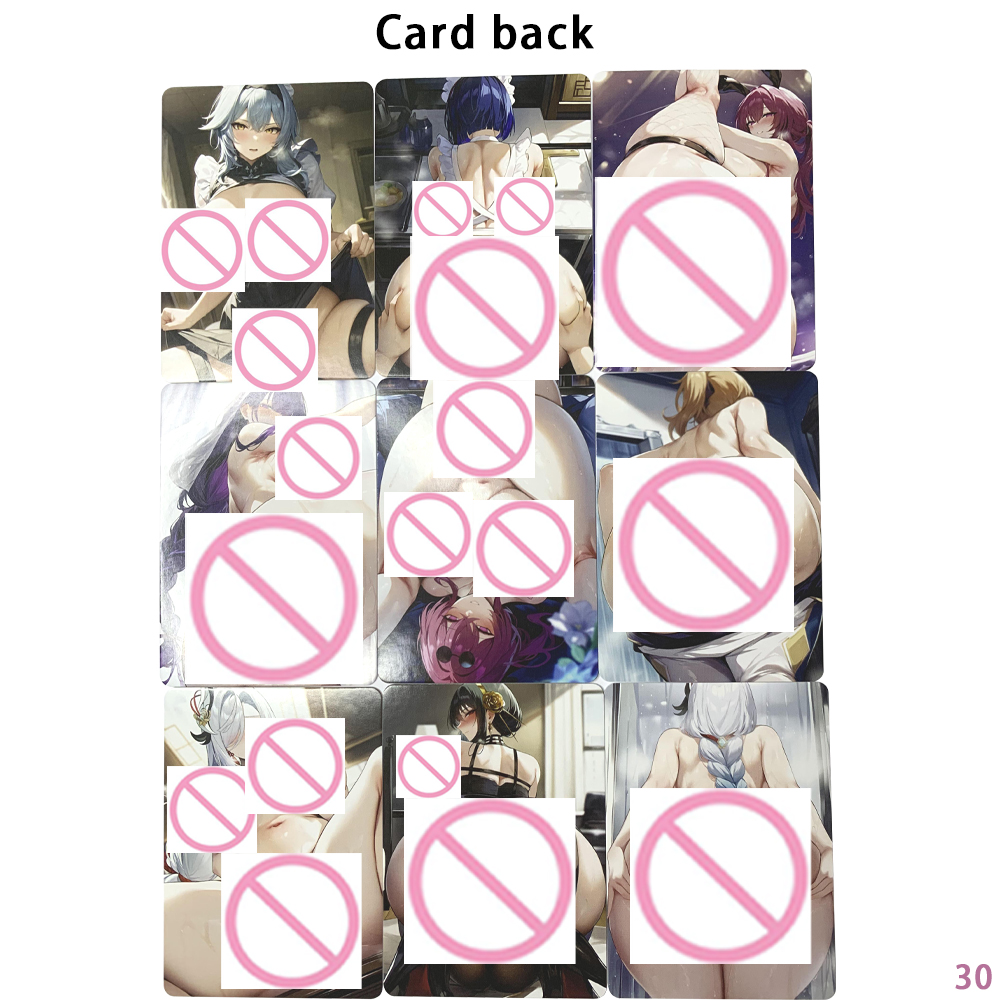 9 ピース/セットアニメ神河カフカ村田姫子セクシーな裸の女の子コレクションカード屈折カラーフラッシュ巨乳美容ヌードカード