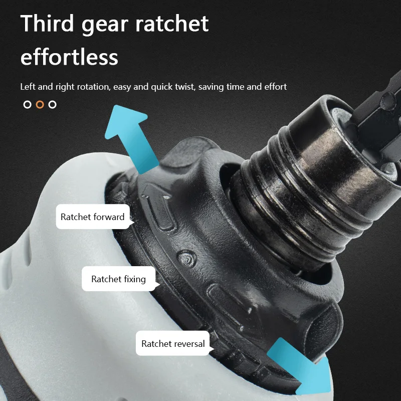 New Ratchet Screwdriver Set Short Shaped Radish Head High Hardness Labor-saving Multi-functional Dual-purpose Easy To Carry