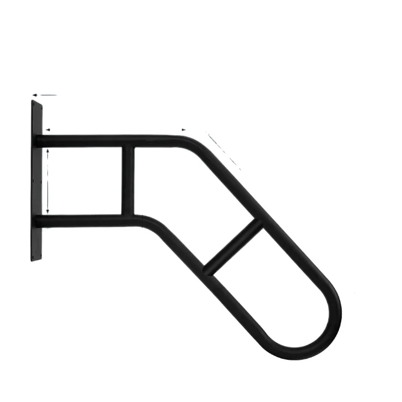 Iron Minimalist Handrail Stable Wall-Mounted Stair Support Simple Corridor Railing U-Shaped Sloped Ladder Frame for Home
