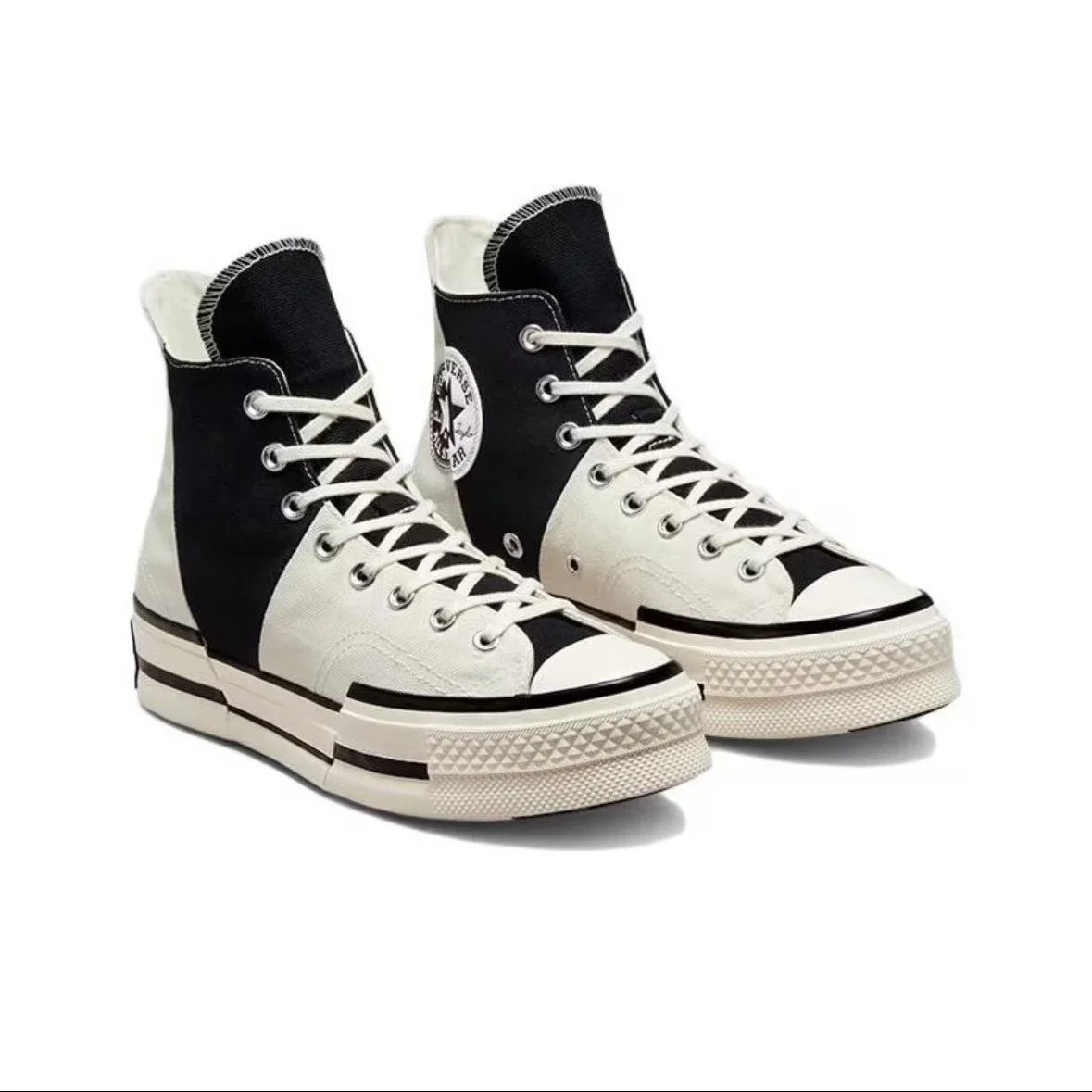 Converse Chuck 70 Plus Chuck Taylor ผู้ชายและผู้หญิงรองเท้าผ้าใบสเก็ตบอร์ดรองเท้าลําลองสูง Breathable กีฬารองเท้าผ้าใบ