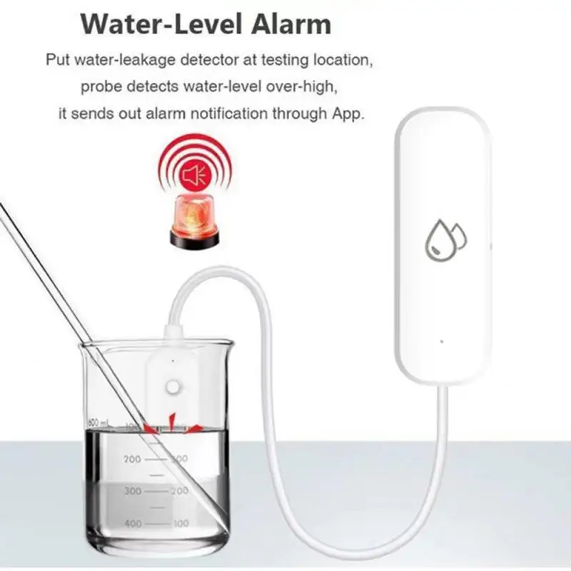 Tuya Mini Zigbee 3,0 Sensor de agua alarma de fuga de agua Detector de inmersión en agua aplicación remota Control Hub requerido