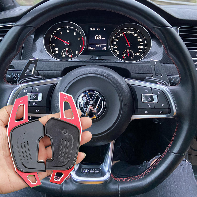 Auto Stuurwiel Paddle Shift Verlengen Shifter Sticker Voor VW Golf 7 7.5 GTI MK7 GTE GTD RLINE Volkswage Polo Scirocco Jetta GLI