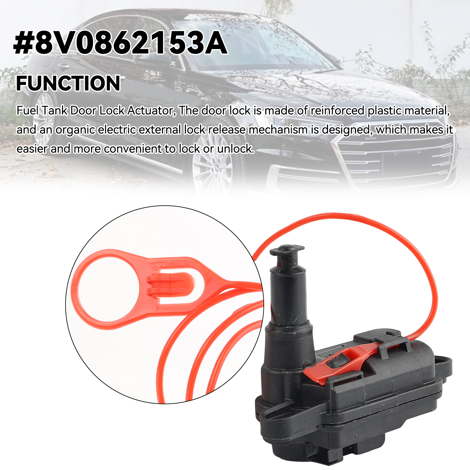 8V0862159 Fuel Box Filler Door Control Actautor Motor For Audi A1 A7 A8 Q3 Q7 A3 S3 A4 Avant A6 Allroad 8V0862159A 8V0862153B