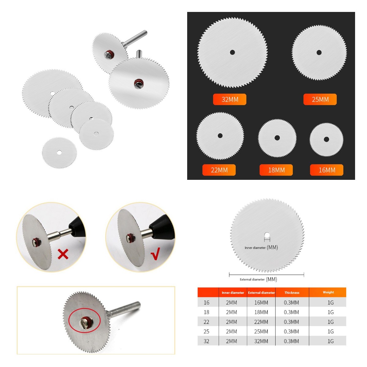 Диск шлифовальный алмазный, 22 мм, 5 шт.