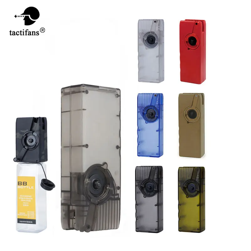 Tático airsoft paintball 1k/3k rodadas plástico bb caixa de velocidade m4 manivela adaptador ak mp5 g36 revista bala clipe carga