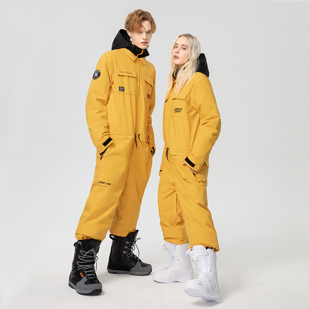 Terno de esqui de inverno de uma peça das mulheres dos homens engrossar à prova dwaterproof água quente macacão de esqui roupas esportes ao ar livre snowboard macacão com capuz
