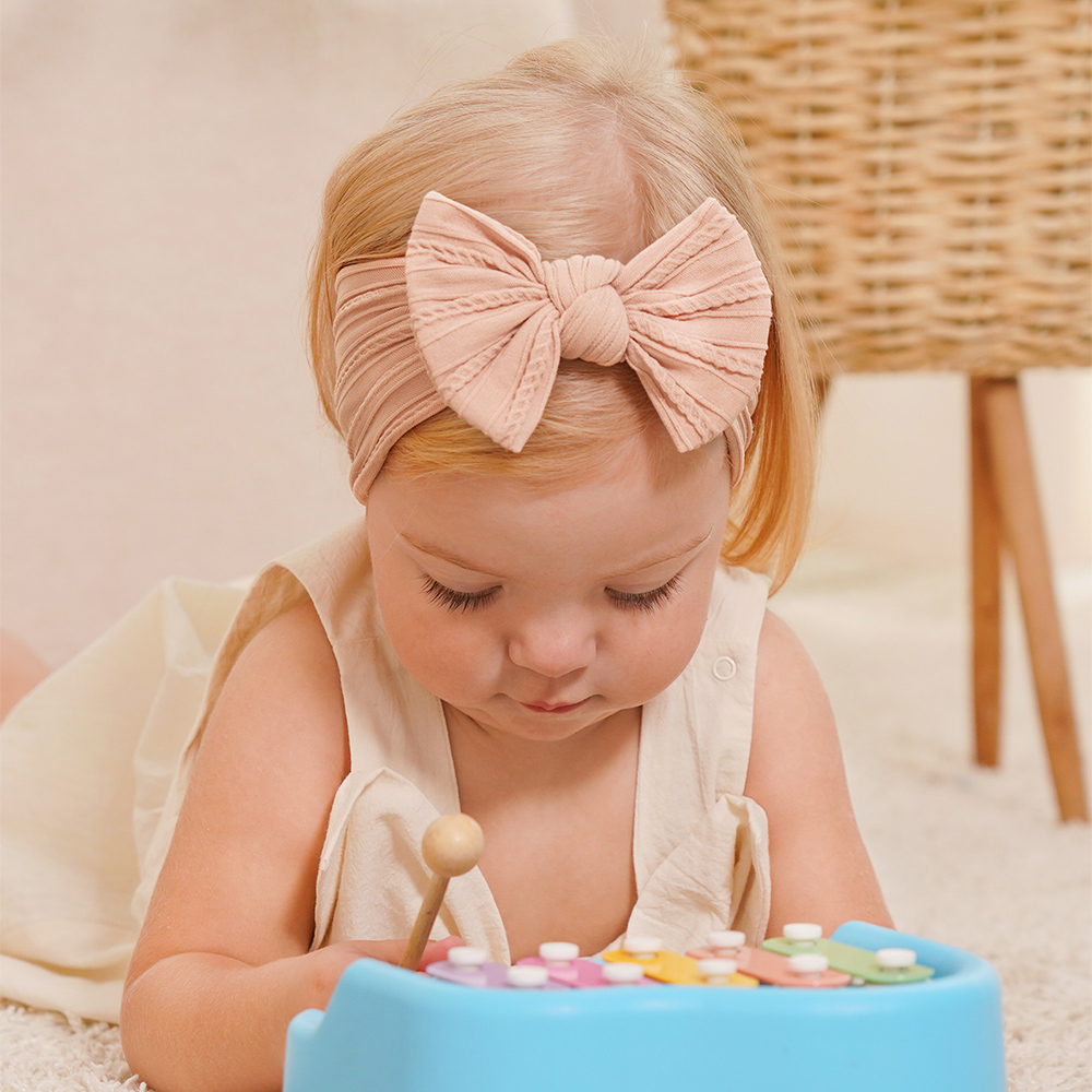 5 stks/set Baby Leuke Hoofdband Zachte Elastische Strik Pasgeboren Peuter Prinses Meisjes Haarband Strikken Accessoires Voor 0-2Years
