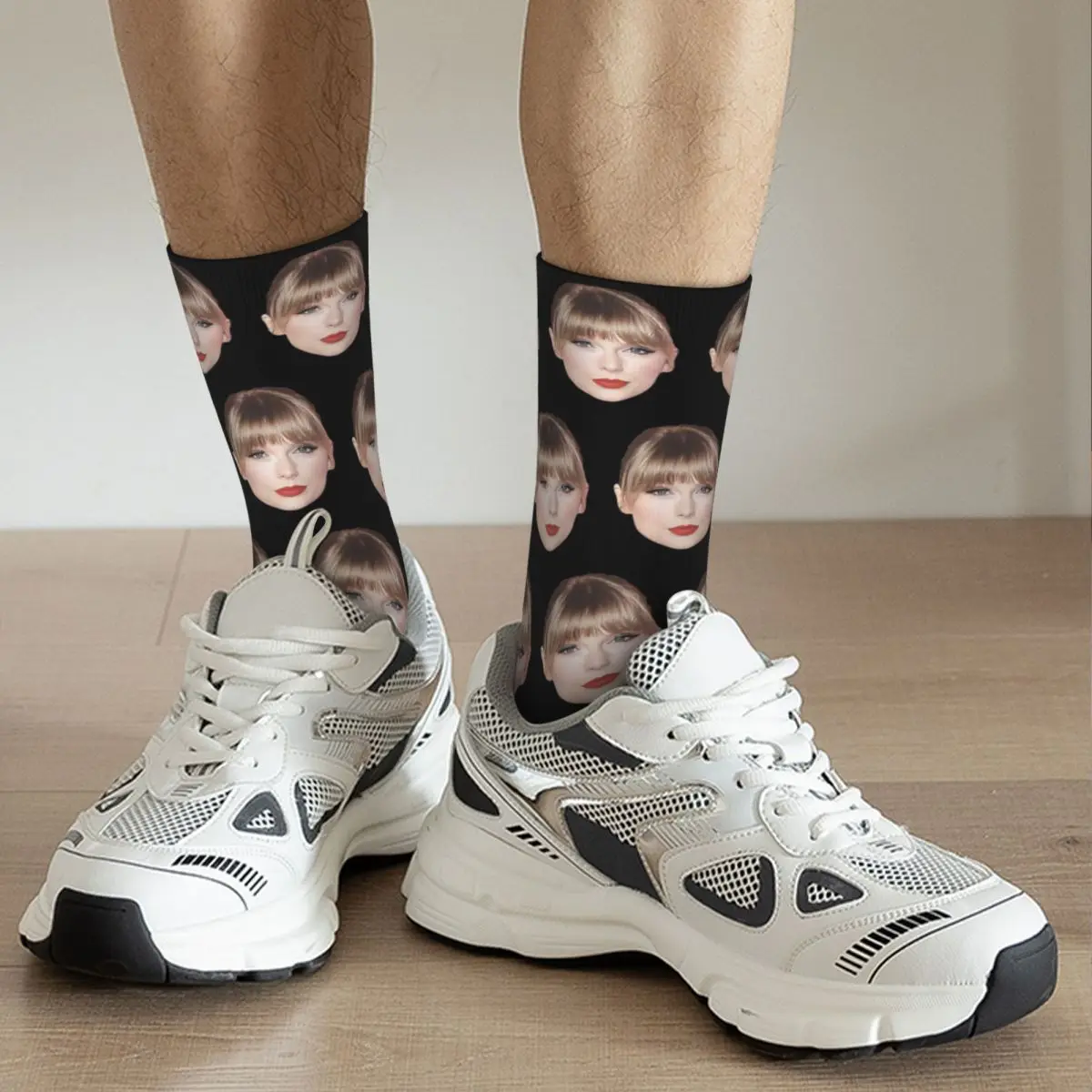 Calcetines informales de Taylors Face The Eras para hombre y mujer, calcetín con gráfico, primavera, verano, Otoño e Invierno