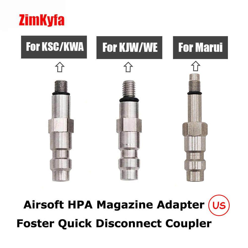 HPA Foster US sgancio rapido dell'aria, accoppiatore femmina spina maschio Marui KJW/WE KSC/KWA per adattatori per valvole per rubinetti per riviste