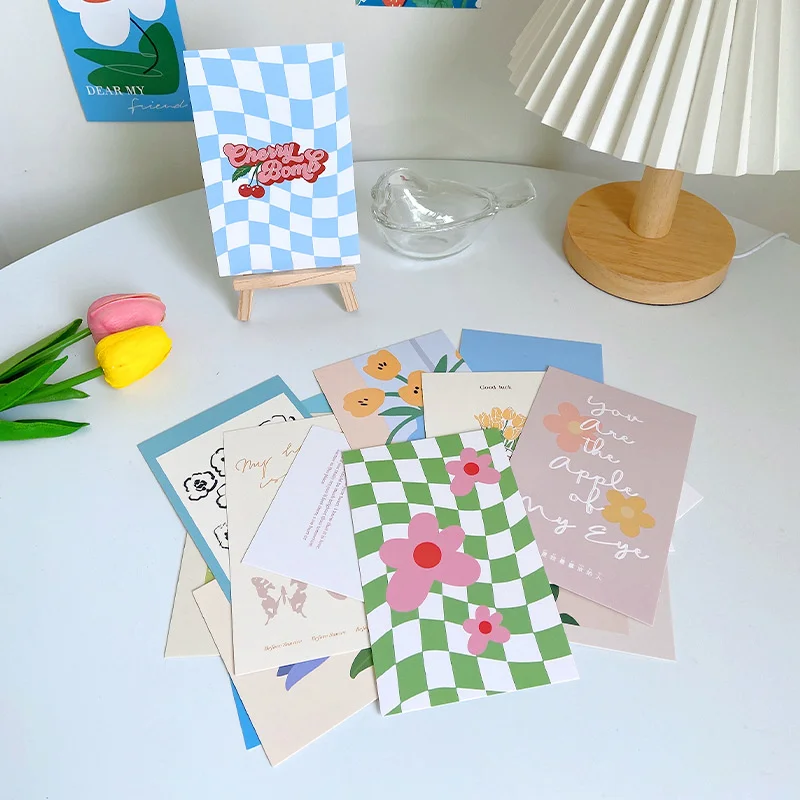 Ins 다채로운 꽃 튤립 엽서 귀여운 장식 카드 사진 소품 Diy 배경 홈 장식 학생 인사말 카드 30 시트