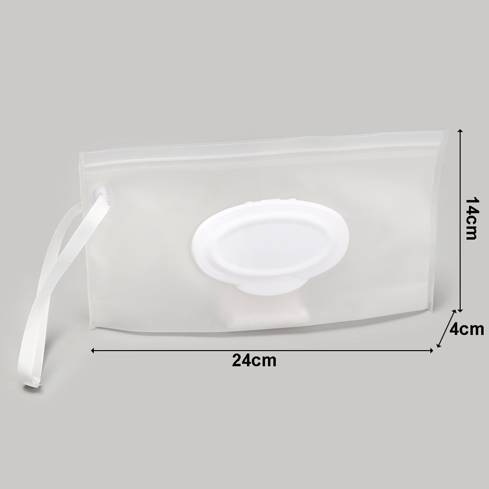 Reusable Snap Strap Clamshell Box Mask Case Wet Wipes Bag Cosmetic Container Napkin Storage Pouch