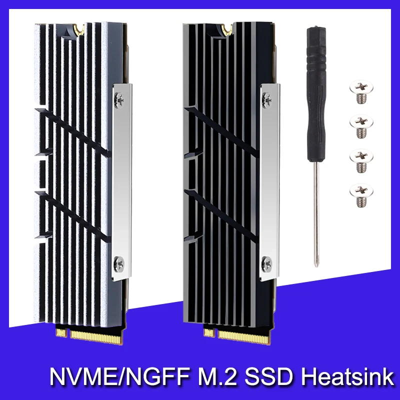 GPUHOLD Aluminum M.2 Hard Disk Heat Sinks With Thermal Pad NVME NGFF 2280 M.2 Hard Disk Radiator for Desktop M.2 SSD Cooler